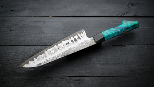 Gyuto blue maple burl