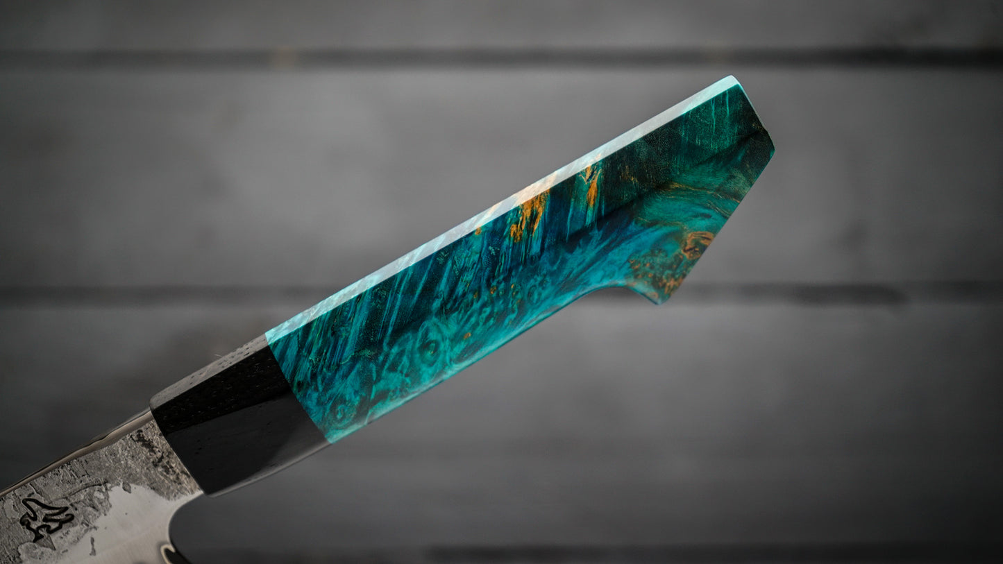 Gyuto blue maple burl