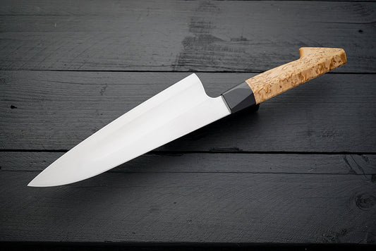 Ogham Gyuto S-grind Curly birch
