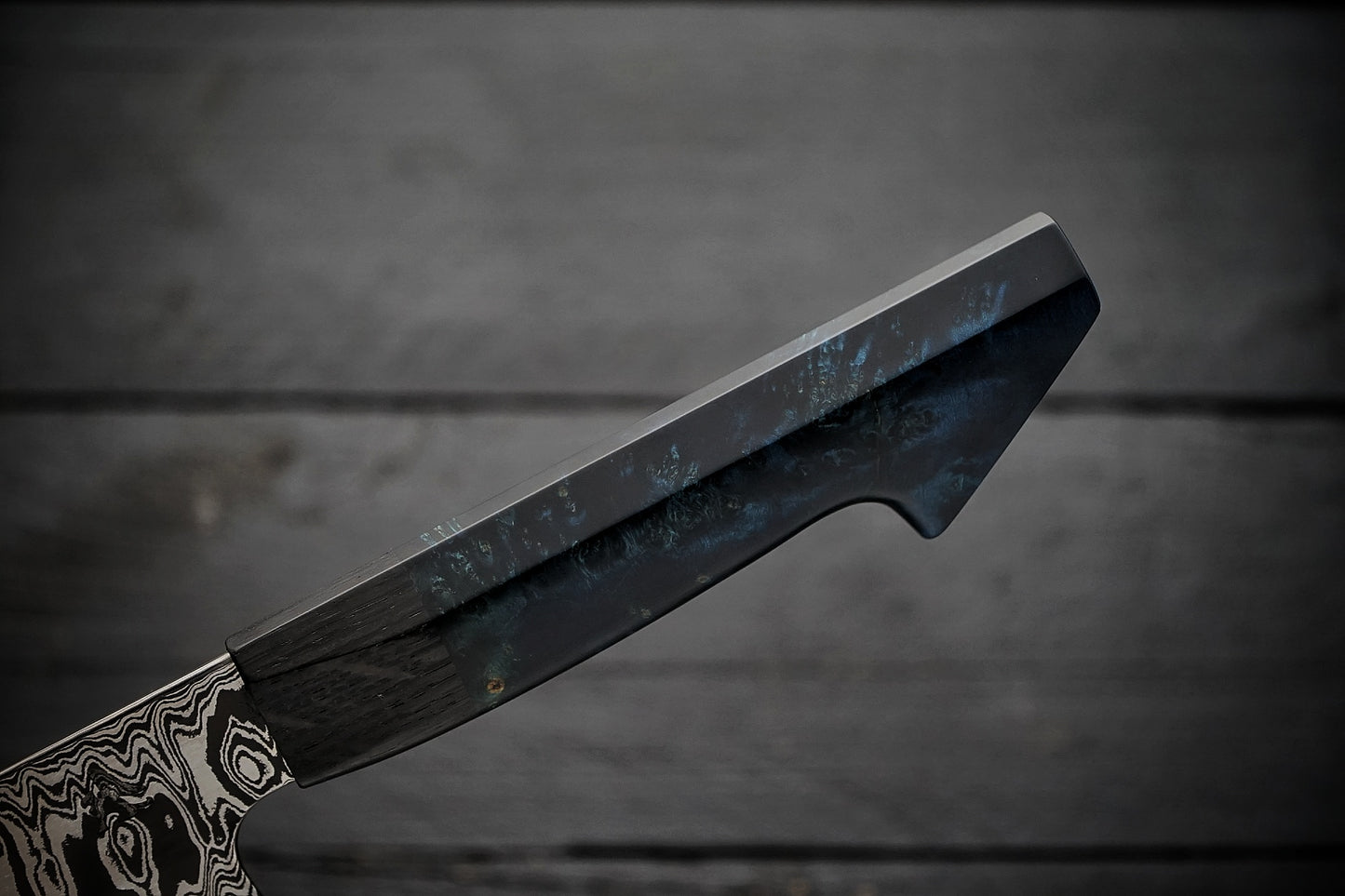 Gyuto blue maple burl