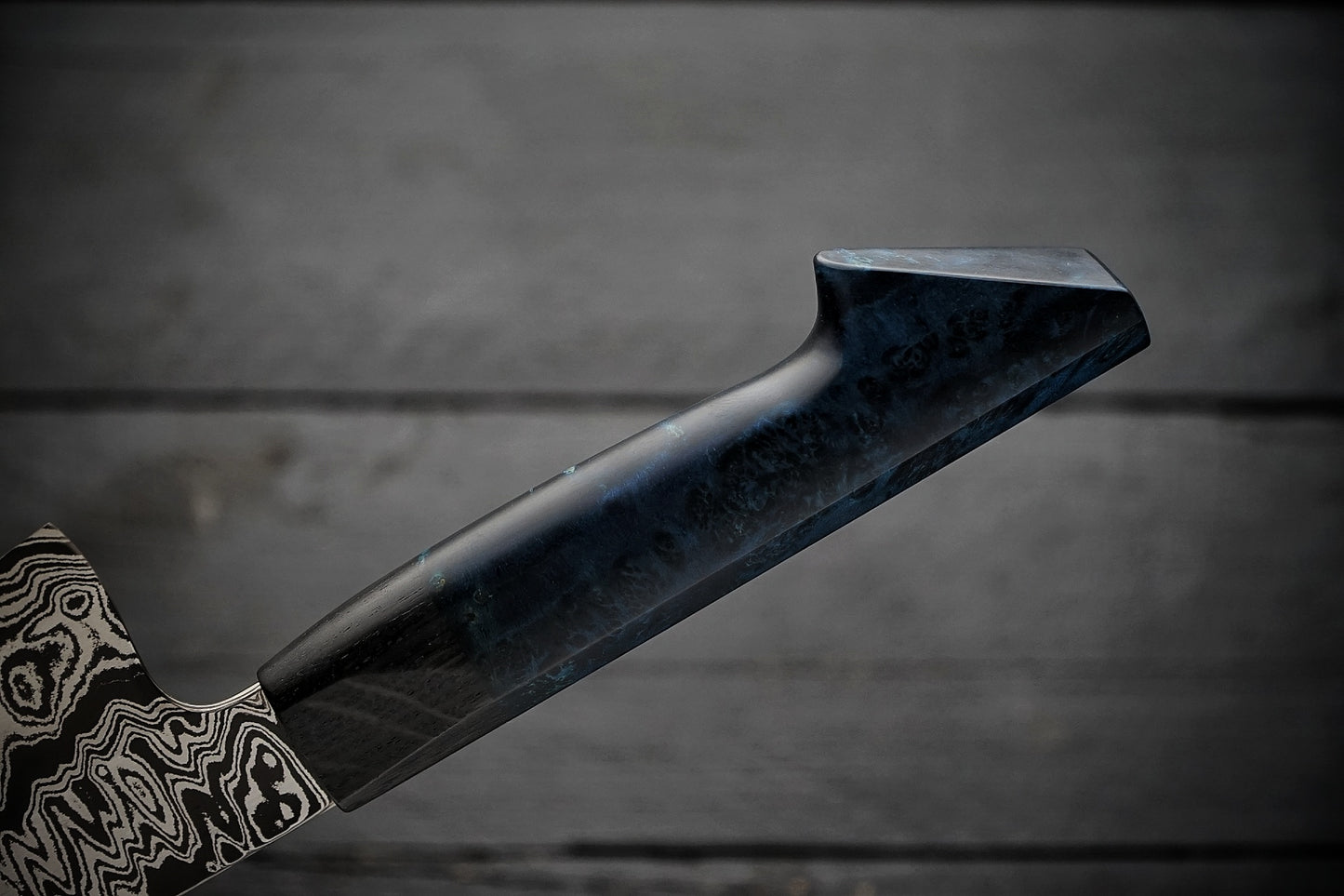 Gyuto blue maple burl