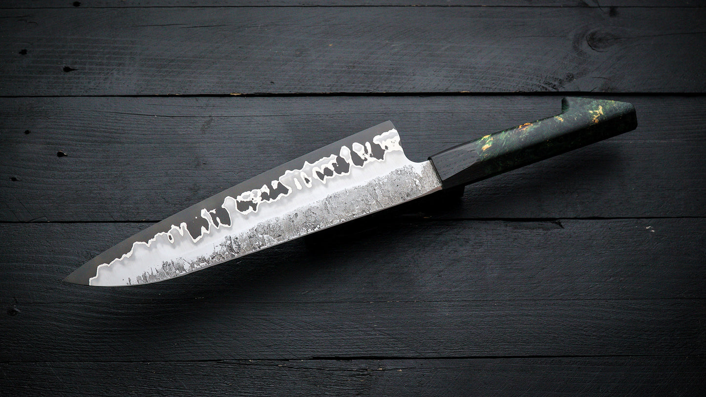 Gyuto green maple burl