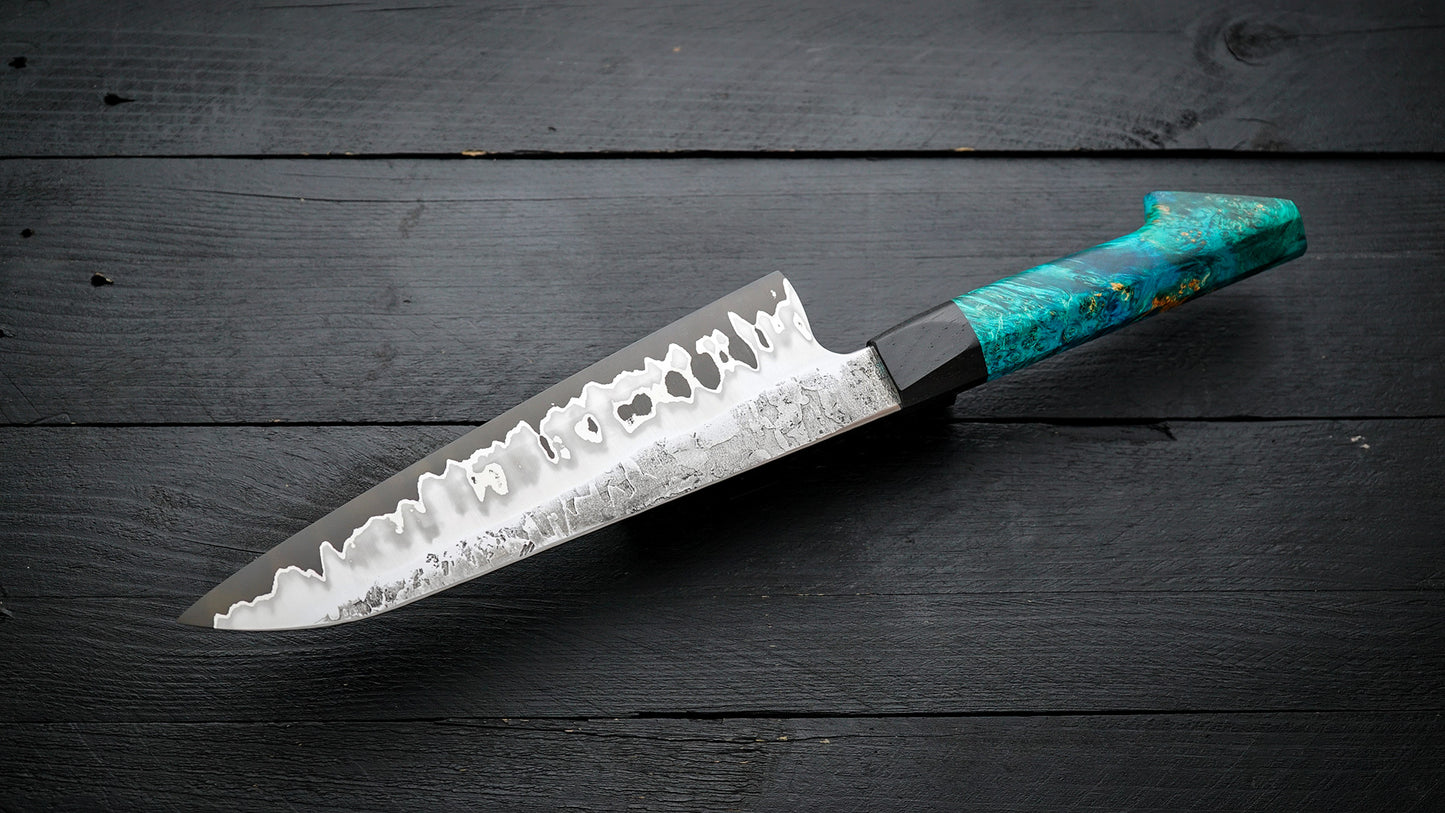 Gyuto blue maple burl