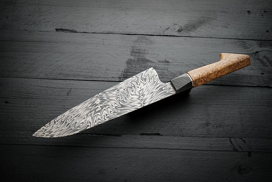 Gyuto fire pattern York Burl