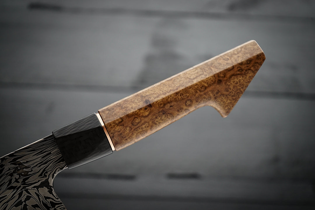 Gyuto fire pattern York Burl