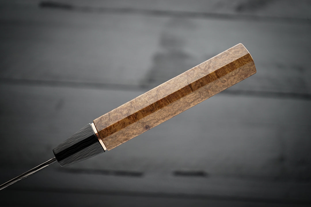 Gyuto fire pattern York Burl