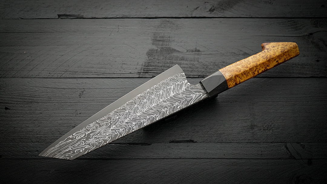 Gyuto amboyna burl