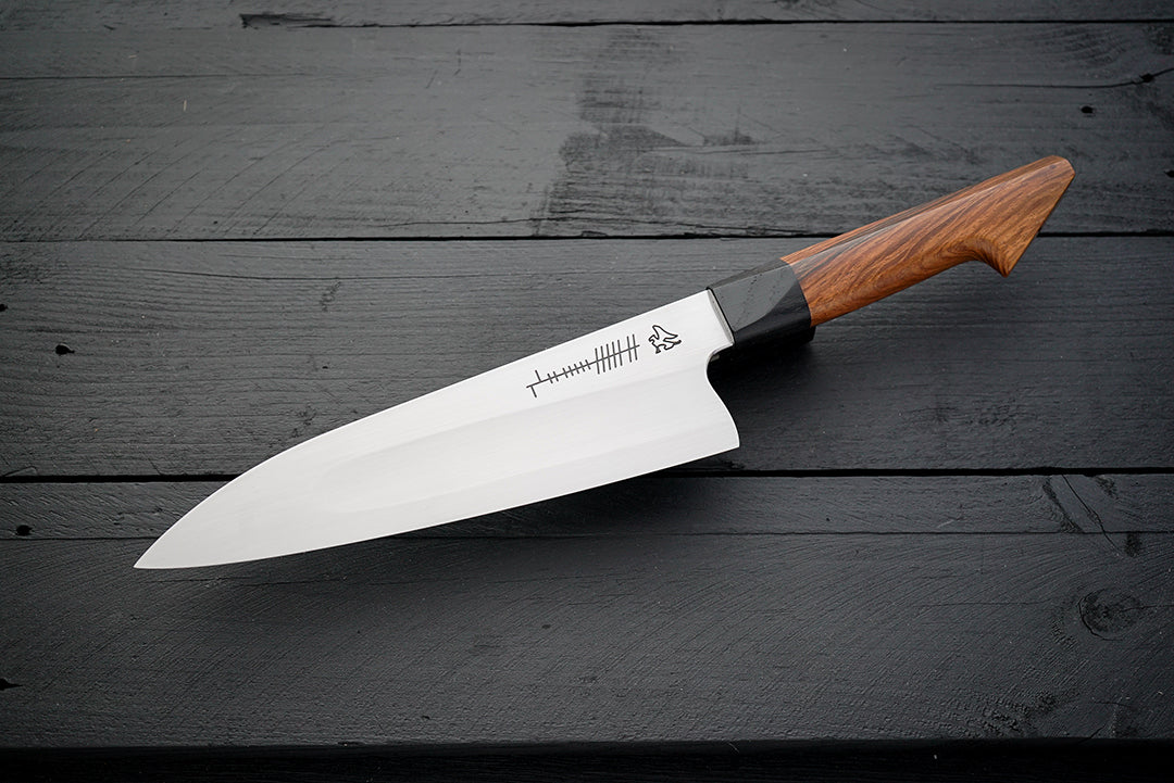 Ogham Gyuto S-grind Holm oak