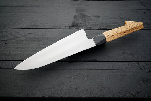 Ogham Gyuto S-grind Curly birch