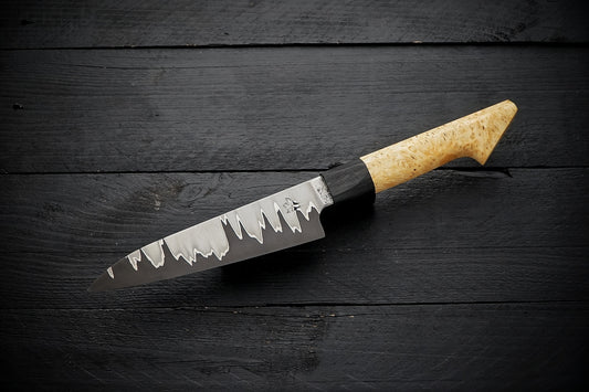 Petty 52100 stainless clad maple burl