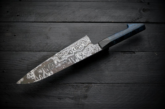 Gyuto blue maple burl